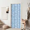 Patroon - Streep - Blauw deurposter klein 289 -sfeer6