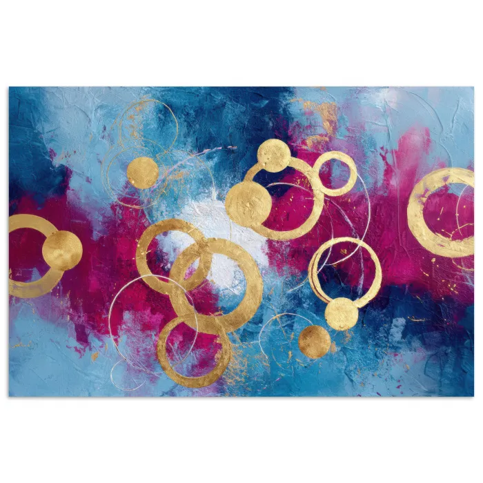 Cirkels - Goud - Abstract poster papier klein -3d