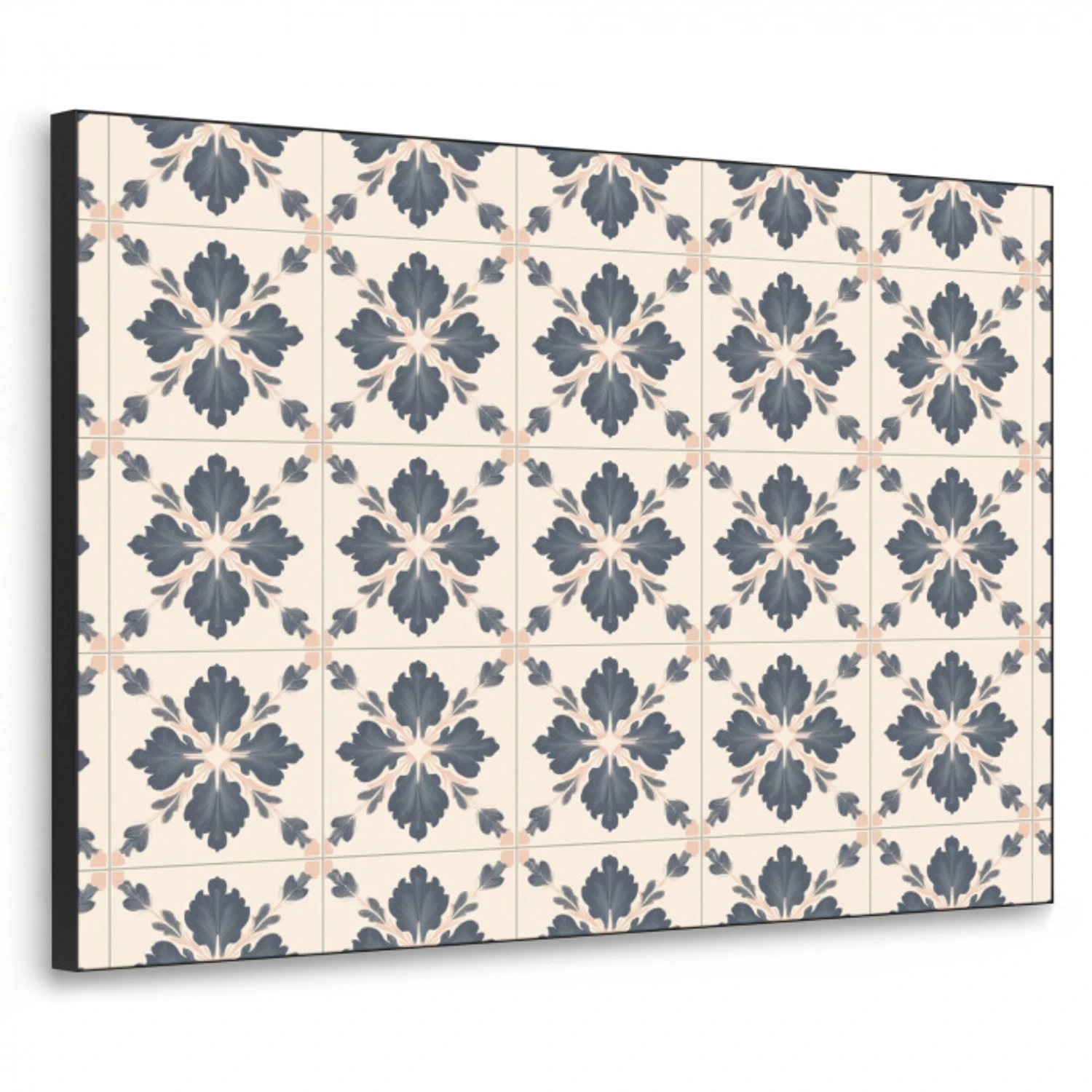 Bladvorm - Klassiek - Kleurrijk Textielframe zwart klein 947 -3d