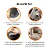 Glazen - Bloem - Roze Inductie beschermer vinyl 3mm klein -zzzzzzz-td-werking
