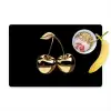Kersen - Zwart - Goud - Chrome Placemat vinyl groot -zzzproduct_Kitchenyeah-website