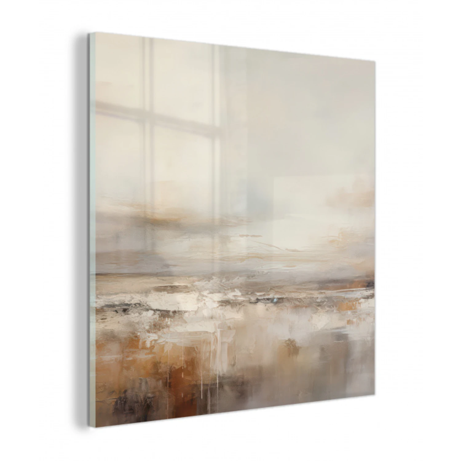 Kunst - Industrieel - Grijs - Bruin - Abstract plexiglas 5mm klein -z3d