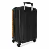 Oranje slangenhuid met symmetrische schubstructuur NBS - Handbagage koffer - Kinderen Unisex middel -achterkant