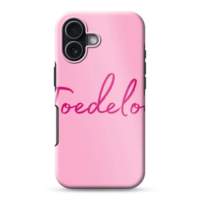 Telefoonhoesje Toughcase - Toedeloe - Roze - Minimalistisch