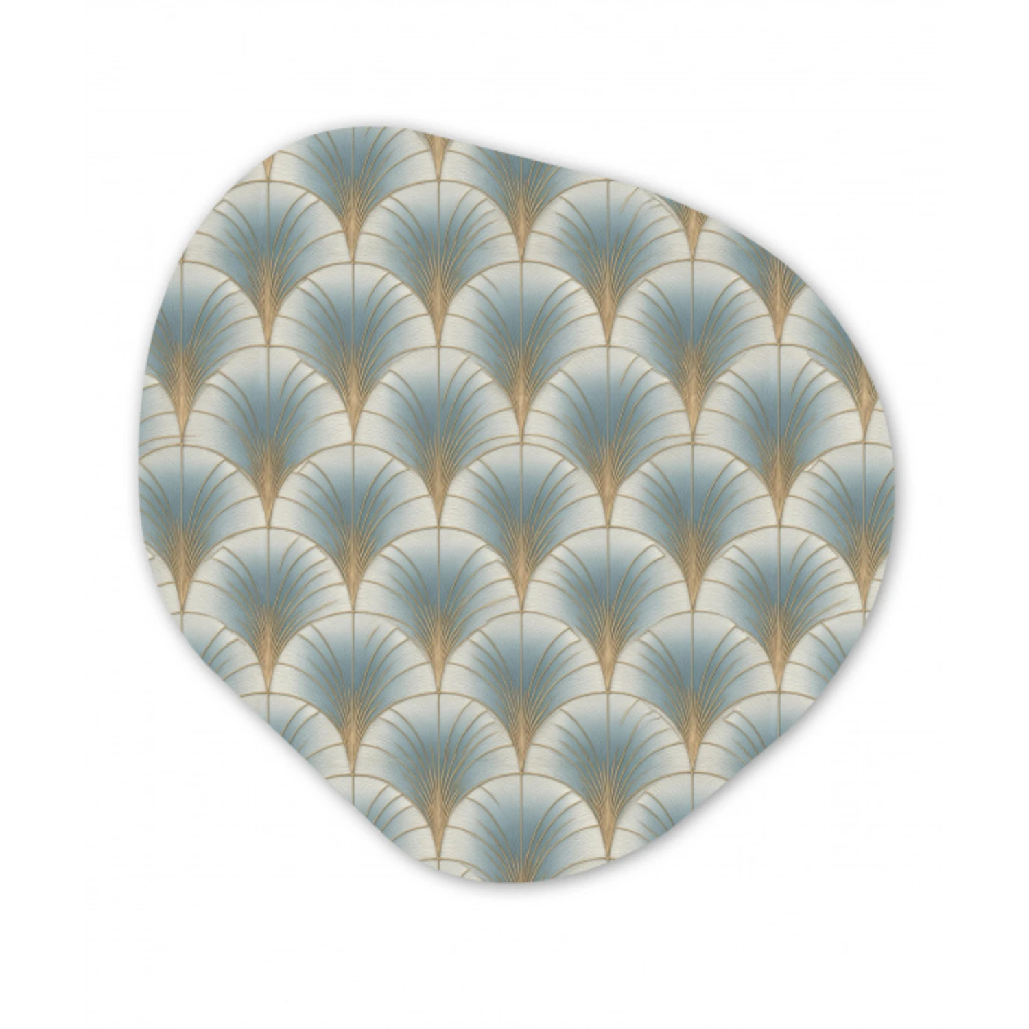 Waaier - Klassiek - Blauw Wandcirkel Organisch Forex 3mm klein 629 -3d