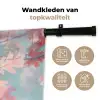 Eikenbladeren - Takken - Roze Wandkleed katoen klein -sfeer2