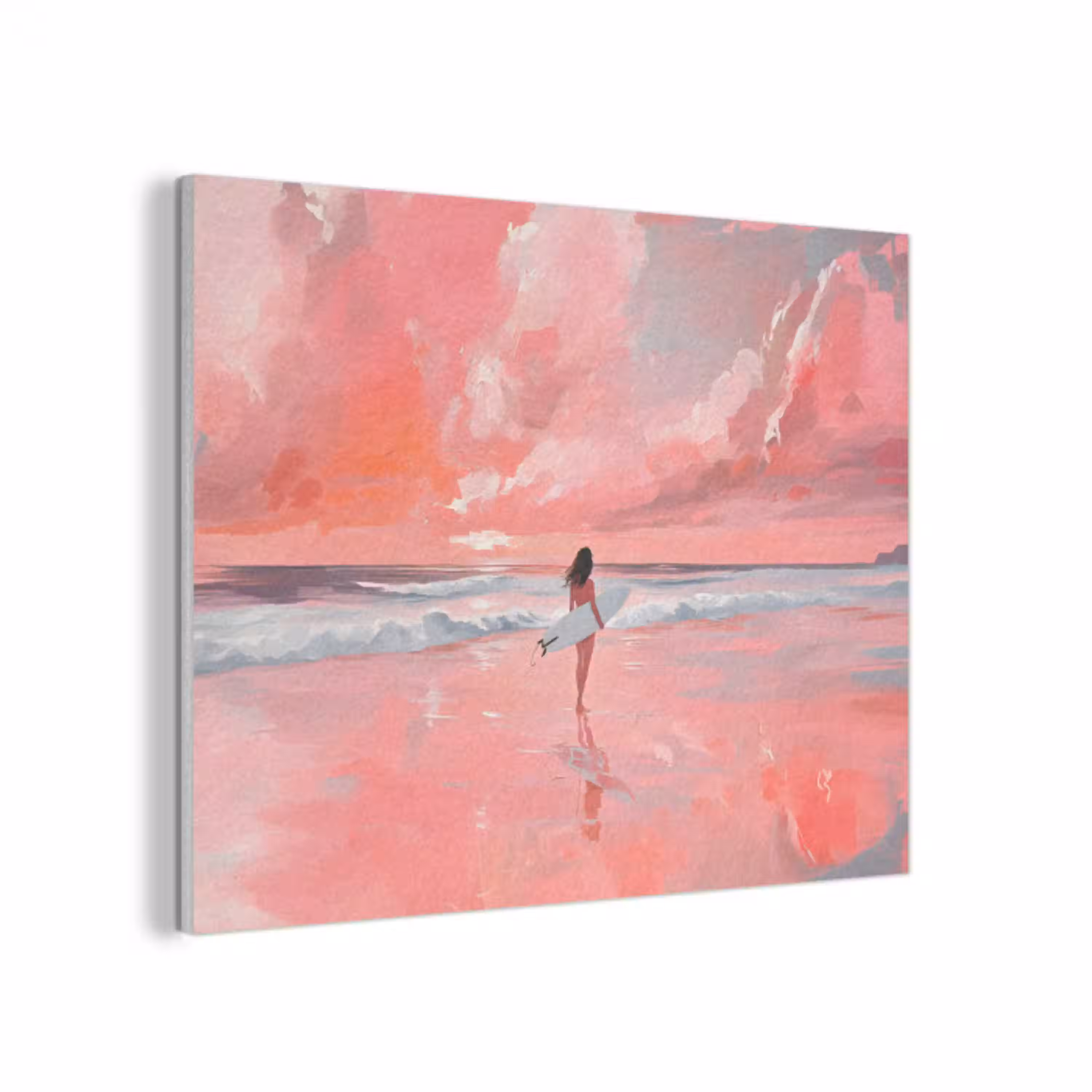 Roze - Surfen - Zee PET vilt klein -3d