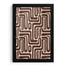 Abstract - Patroon - Bruin fotolijst zwart zonder passe partout klein 224 -3d