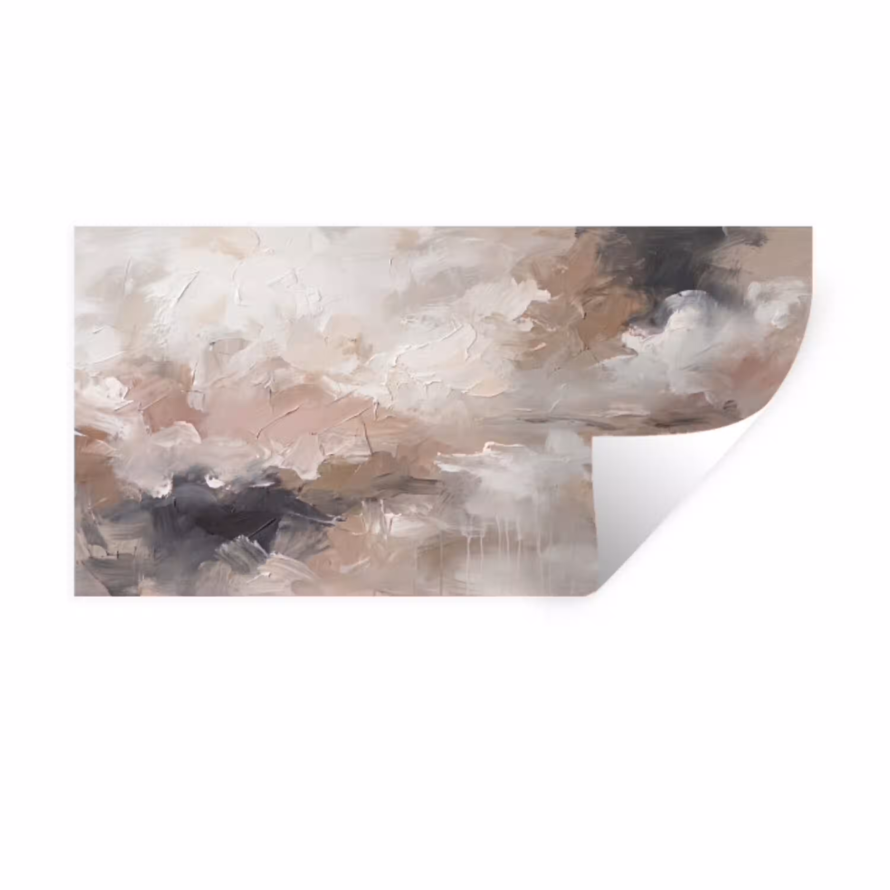 Abstract - Textuur - Kunst - Modern - Beige Muursticker klein -3d