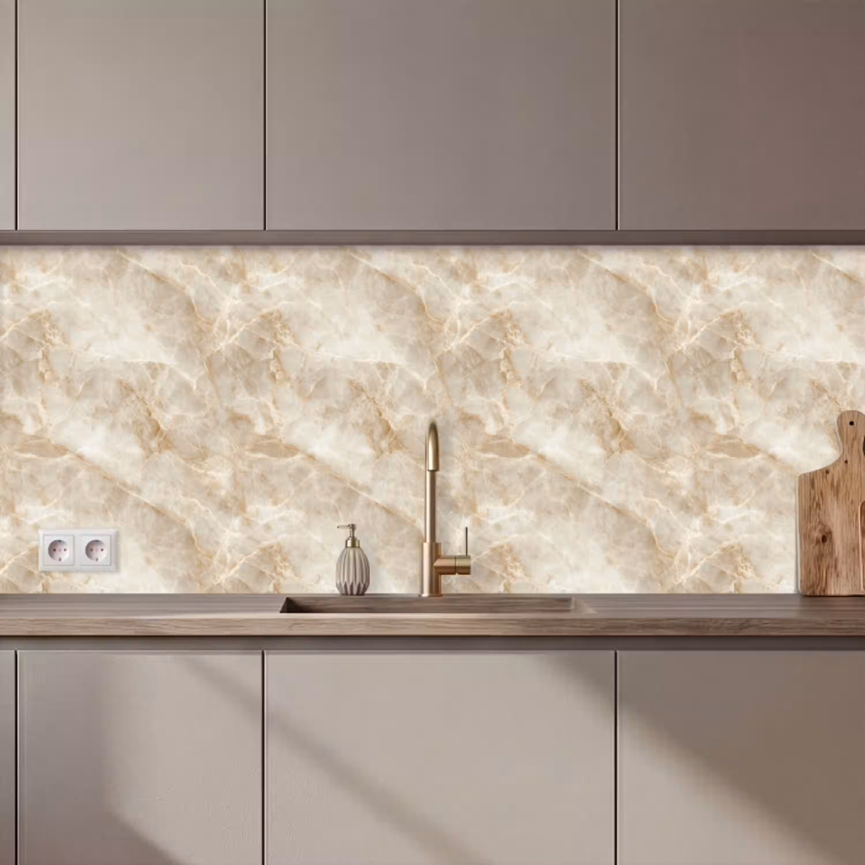 Lichtbeige - Onyx - Subtiel keuken achterwand 2 middel 871 zz_3dshopping