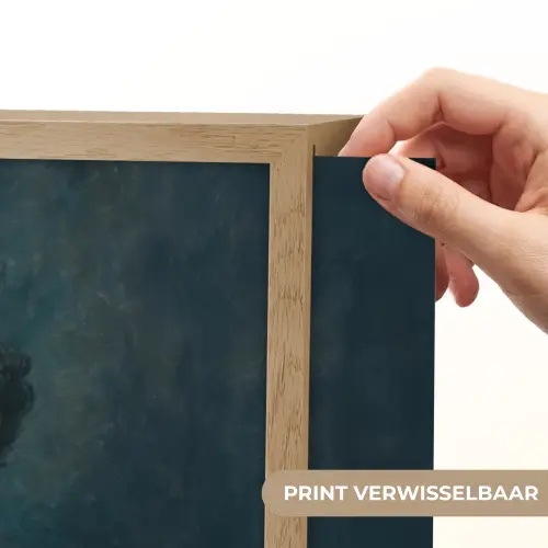 Koning - Portret - Druipende gele verf Light Box met batterij (Wandlamp) middel -USP_websiteprintNL