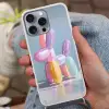 Dier - Ballon - Pasteltinten - Glanzend Hoesje iPhone 16 Pro Max met koord klein -sfeer3