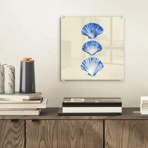 Schelpen - Blauw - Beige plexiglas 5mm klein -sfeer1