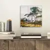 Italiaans landschap parasoldennen - Kunst - Hendrik Voogd - Schilderij - Zwart wit - Oude meesters plexiglas 5mm klein -sfeer1