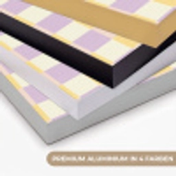 Blokjes - Lila - Geel Textielframe zwart klein 947 -USP_kleurenDE