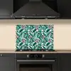 Palmblad - Panterprint - Tropical keuken achterwand spatscherm klein -sfeer1