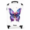 Paarse prachtvlinder NBS - Handbagage koffer - Unisex middel -productfoto_recht