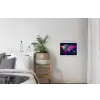 Wereldkaart - Kleurrijk - Graffiti textielposter latten blank klein -woonkamer