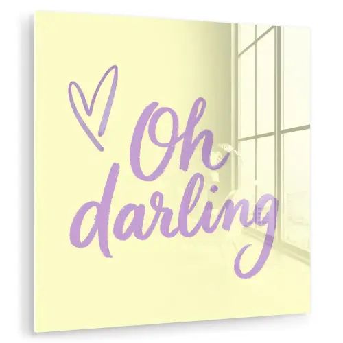 Oh darling - Geel - Hart plexiglas 5mm klein -zzzproduct_nieuw
