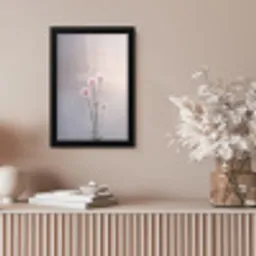 Bloemen - Bollen - Roze fotolijst zwart zonder passe partout klein -sfeer5