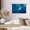 Zeilboot - Water - Abstract - Schaduw Wandkleed katoen klein -sfeer1