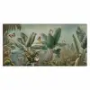 Tropisch bladerdek - Vlinders - groen - Bruin Muismat XXL klein -3d_leeg