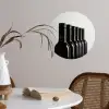 Wijnflessen - Zwart - Minimalistisch Wandcirkel behangsticker klein -sfeer3