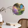 Tuinhuisje - Blauw - Bloemen Wandcirkel kunststof plaat 5mm dik klein -sfeer4