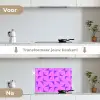 Kwadranten - Paars - Roze - Vierkanten keuken achterwand spatscherm klein 900 -voor_na_NL