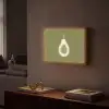 Avocado - Minimalistisch - Illustratie - Groen Light Box met batterij (Wandlamp) middel -sfeer1