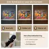 Vlinder - Dier - Kleurrijk - Bloemen - Natuur Light Box met batterij (Wandlamp) middel -USP_lichtkleurNL