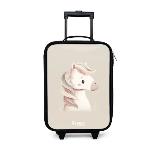 Eenhoorn in roze pastel kleuren Kinderkoffer - Zwart klein -3d