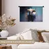 Stier - Zwart - Abstract - Horens Wandkleed katoen klein -sfeer1