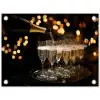 Lichtjes - Champagne - Dienblad - Glazen tuinposter los doek klein -3d