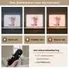 Cowboylaarzen - Roze - Boeket - Bloemen Light Box met batterij (Wandlamp) middel -USP_lichtkleurNL