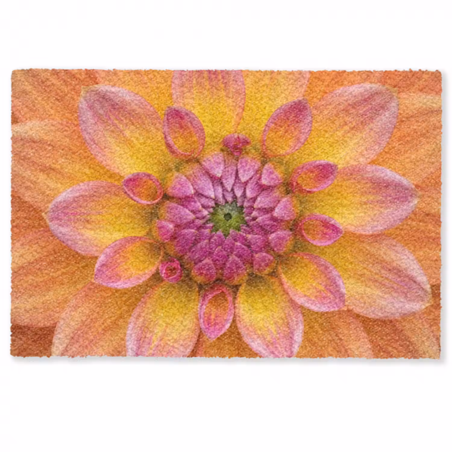 Fußmatte - Dahlie - Blume - Orange