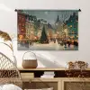Kerstsfeer - Stadsplein - Kleurrijk Wandkleed katoen middel -sfeer5