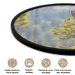 Uil - Oehoe - Bomen - Natuur Fotolijst rond zonder passe partout klein -closeup_FR