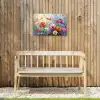 Bloemen - Kleurrijk - Waterverf - Natuur - Zomer Tuinposter op houten frame 2 cm dik klein -sfeer4