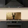 Kreeft - Zwart - Goud - Luxe keuken achterwand spatscherm klein -sfeer1