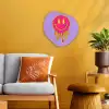 Smiley - Drip - Neon Wandcirkel Organisch Forex 3mm klein -sfeer4