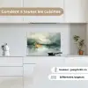 Groen - Modern - Abstract - Goud keuken achterwand spatscherm klein -sfeer4_FR