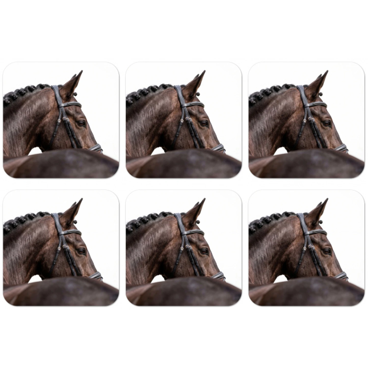 Portret - Paard - Elegant onderzetter kurk middel -zkaufland3dotto