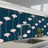 Bloemen - Pioenroos - Patronen - Pastel keuken achterwand 2 middel 871 -3d_schuin