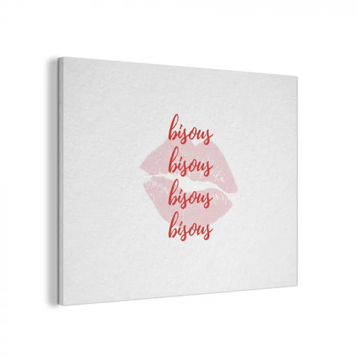 Bisous - Lip - Wit - Rood PET vilt klein -3d