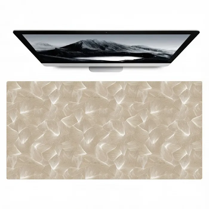 Organisch - Textuur - Beige Muismat XXL klein 681 -zzz3d