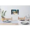 Kerst - Kerstboom - Winter - Huis - Sneeuw Muursticker klein -eettafel