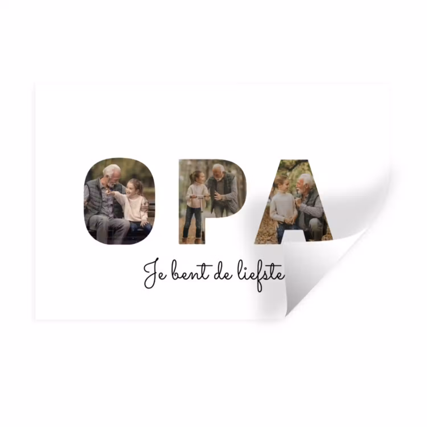 Gepersonaliseerde muursticker - Opa - Lettercollage