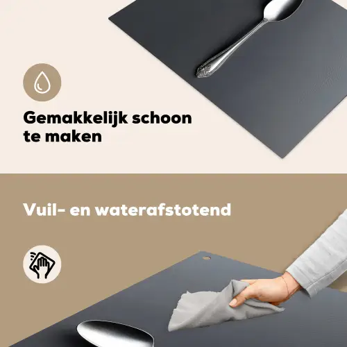 Zilver - Metaal - Lepel Inductie beschemer met haakjes klein -ky-schoon-nl