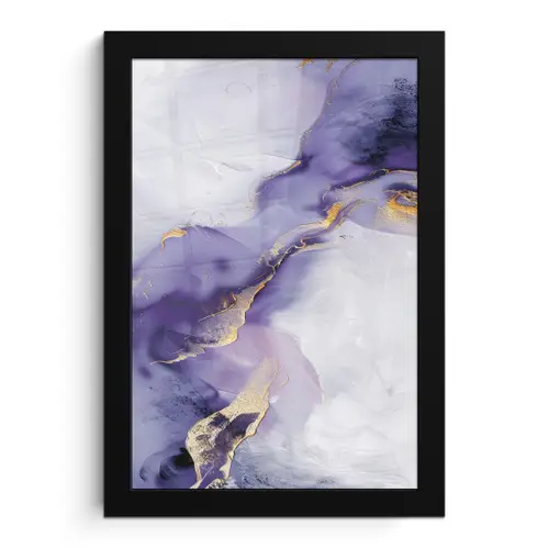 Paars - Modern - Marmer - Abstract fotolijst zwart zonder passe partout klein -3d